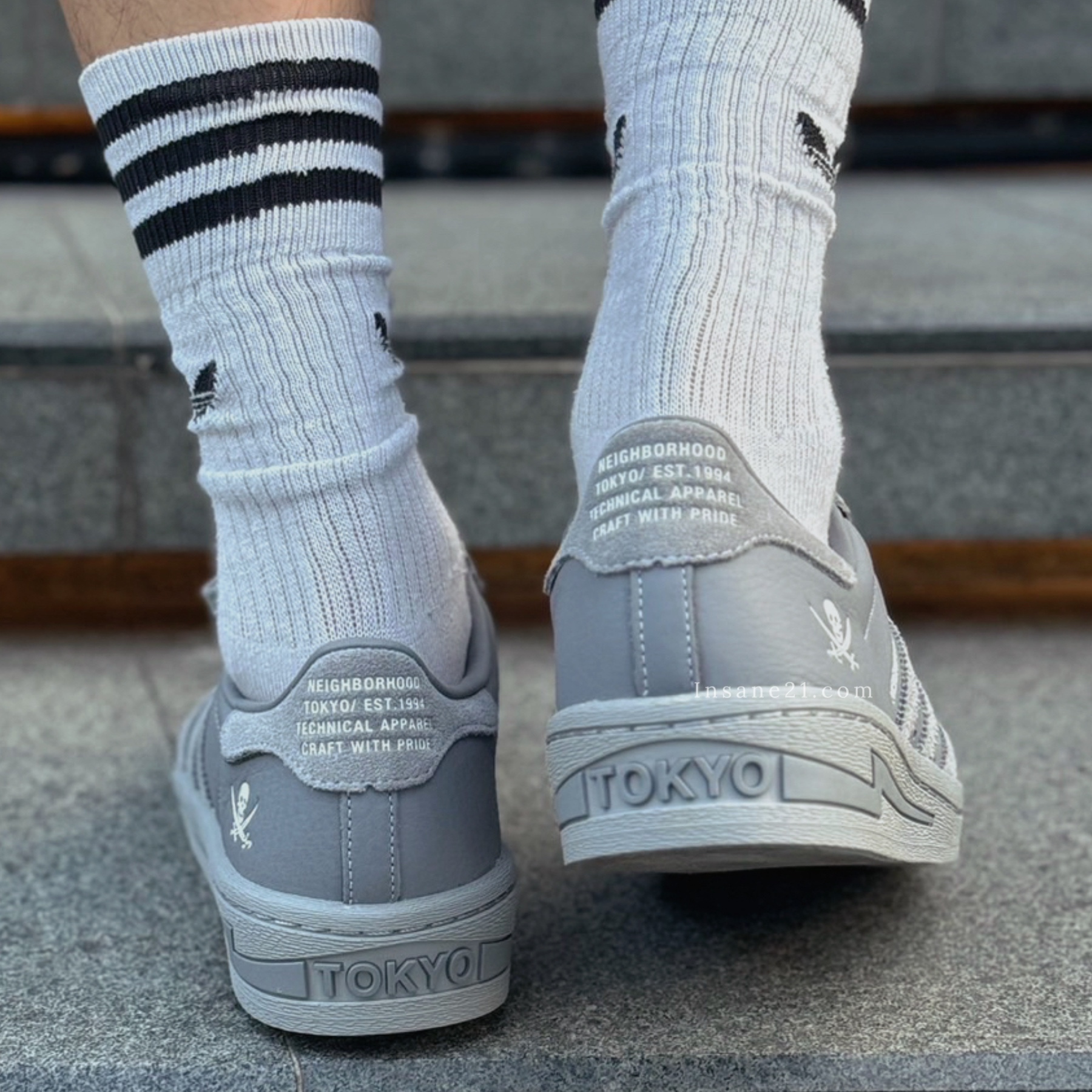 NEIGHBORHOOD x ADIDAS SUPERSTAR 貝殼頭鞋  骷髏頭 灰色 男鞋 IE6115