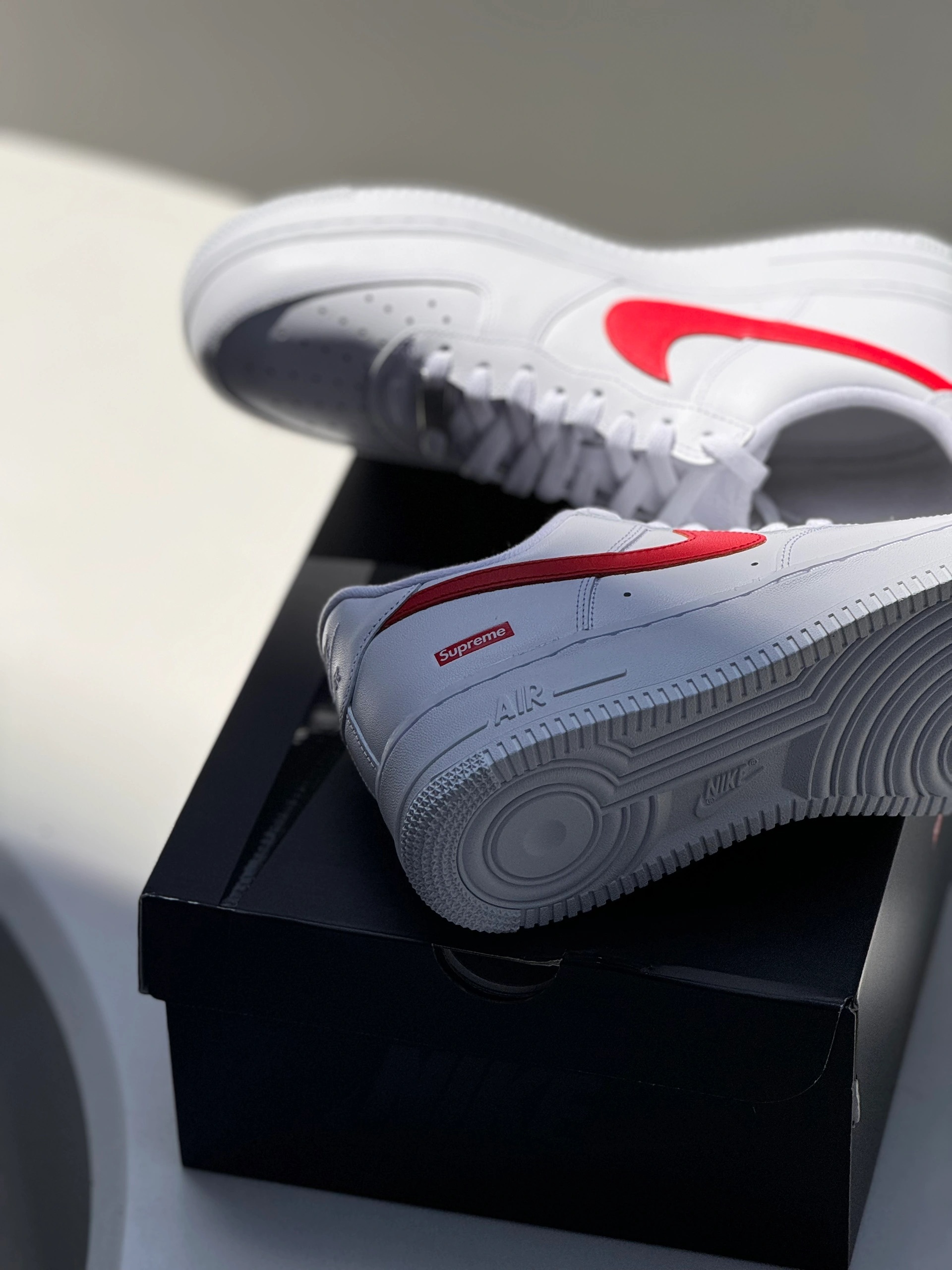上海限定 SUPREME X NIKE AIR FORCE 1 AF1 中國限定 小白鞋 紅勾 男鞋 CU9225-101 / 預購