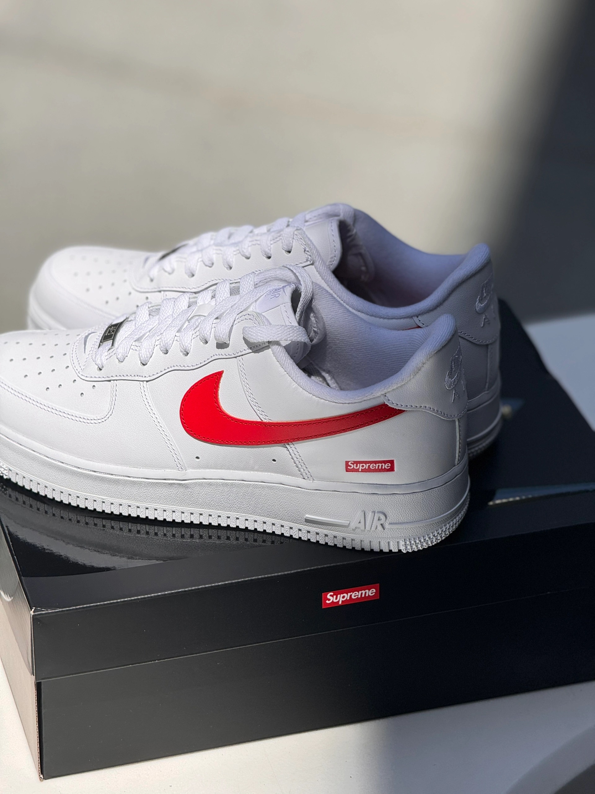 上海限定 SUPREME X NIKE AIR FORCE 1 AF1 中國限定 小白鞋 紅勾 男鞋 CU9225-101 / 預購