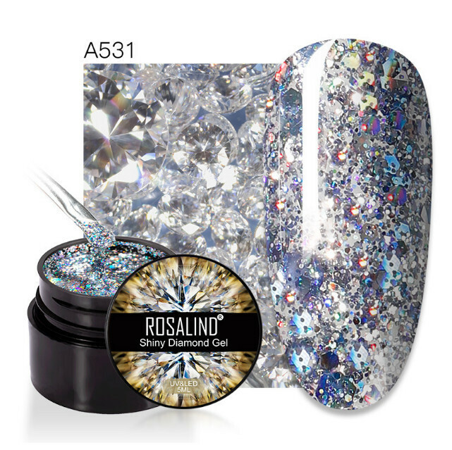 Sparkling Diamond Glue Glitter Nail Polish (RFA531)