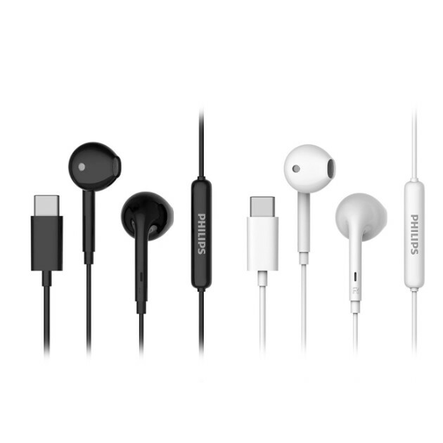 【PHILIPS飛利浦】 強力低音耳塞式Type C耳機附麥克風 TAE1018 兩色