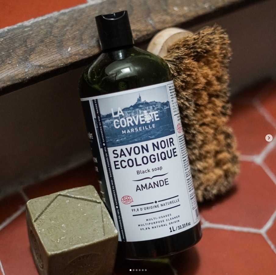 La Corvette l 馬賽家事多功能濃縮黑皂液 - 甜杏1L