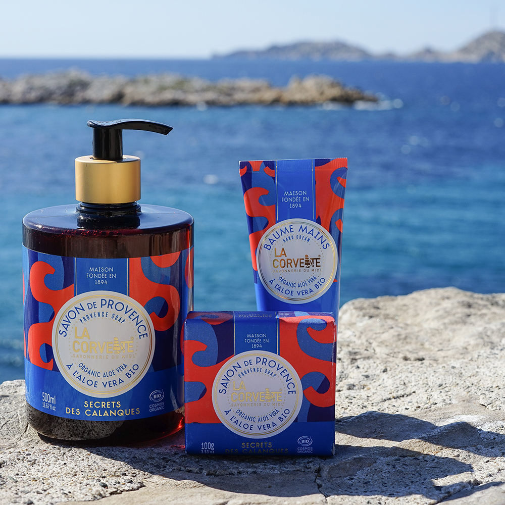 La Corvette l 地中海有機香氛清潔＆保養禮盒-3件組 - 海洋之島 (海洋植香、蘆薈)