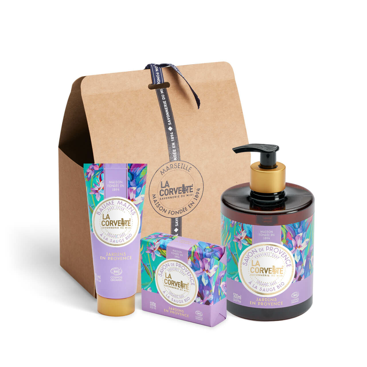 La Corvette l 地中海有機香氛清潔＆保養禮盒-3件組 -普羅旺斯(木蘭花、檸檬馬鞭草)
