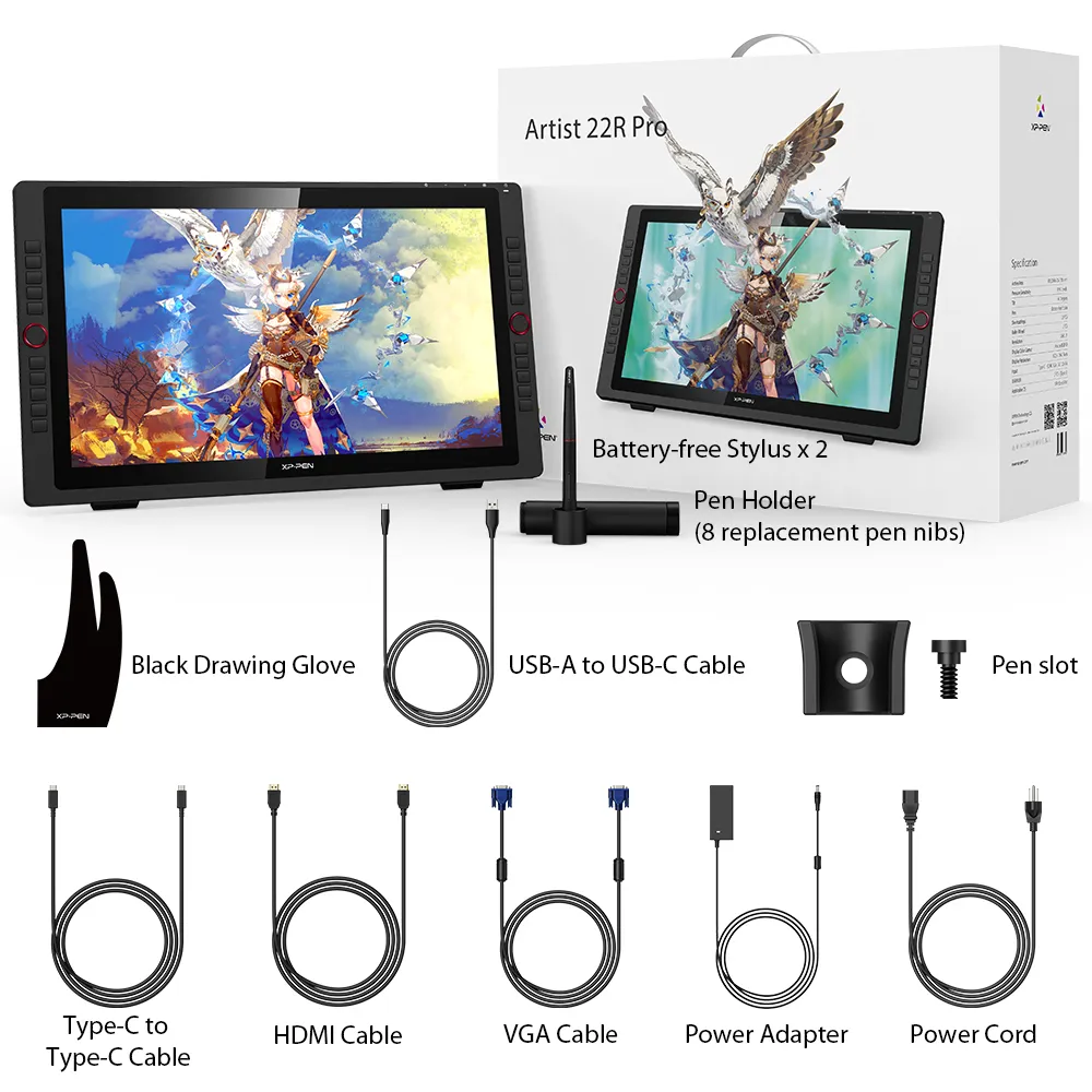 XP-Pen Artist 22R Pro Drawing Display Tablet