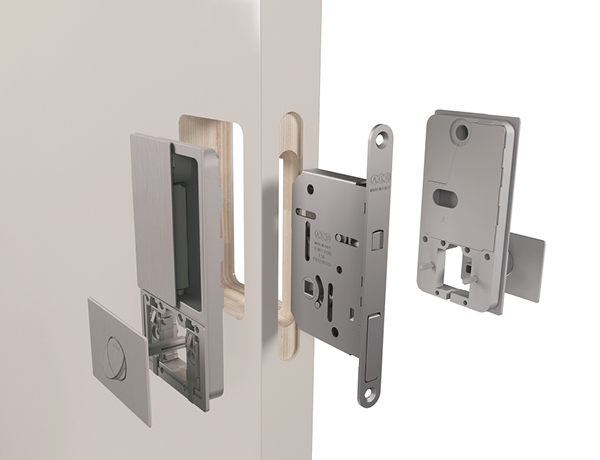 wave sliding door lock 爆炸圖