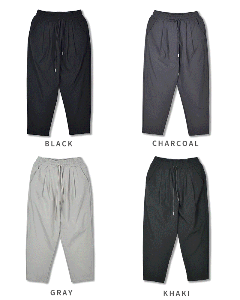 藝術細褶四面彈力闊腿褲