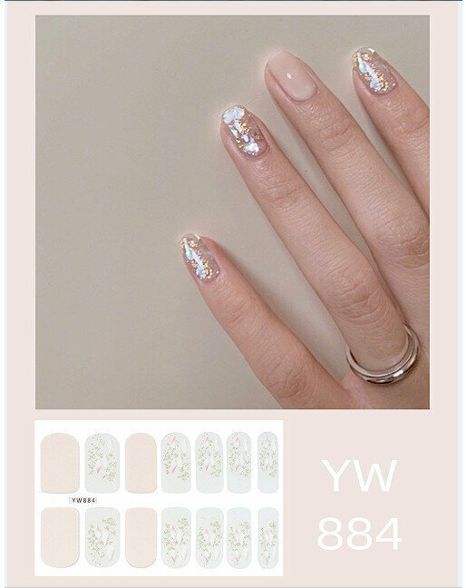 Disposable Handy Nail Art Sticker Fake Nail Sticker (YW-884)
