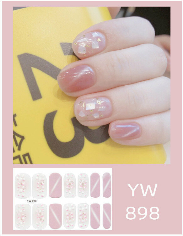 Disposable Handy Nail Art Sticker Fake Nail Sticker (YW-898)