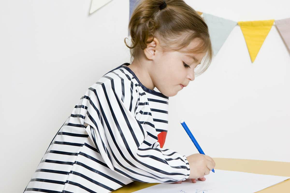 Baby to Love - Waterproof Smock - Blue Stripes