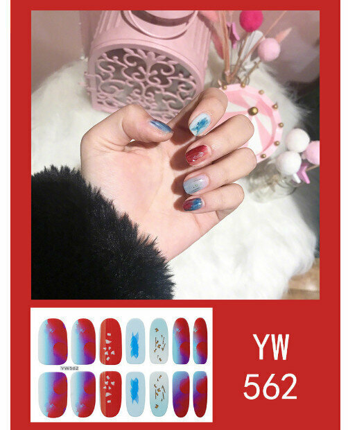 Disposable Handy Nail Art Sticker Fake Nail Sticker (YW-562)