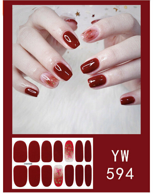 Disposable Handy Nail Art Sticker Fake Nail Sticker (YW-594)