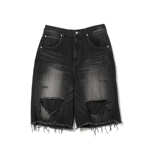 BEAMS FUTURE ARCHIVE CRUSH DENIM SHORTS 