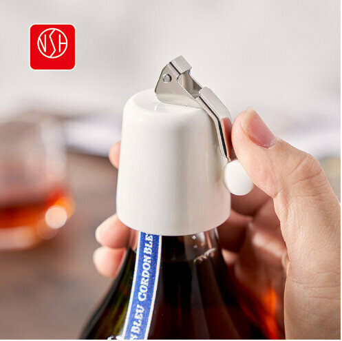 Press-on wine cork bottle closure
