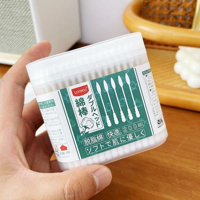 激抵一次性棉籤棉花棒雙頭木棒（200支）