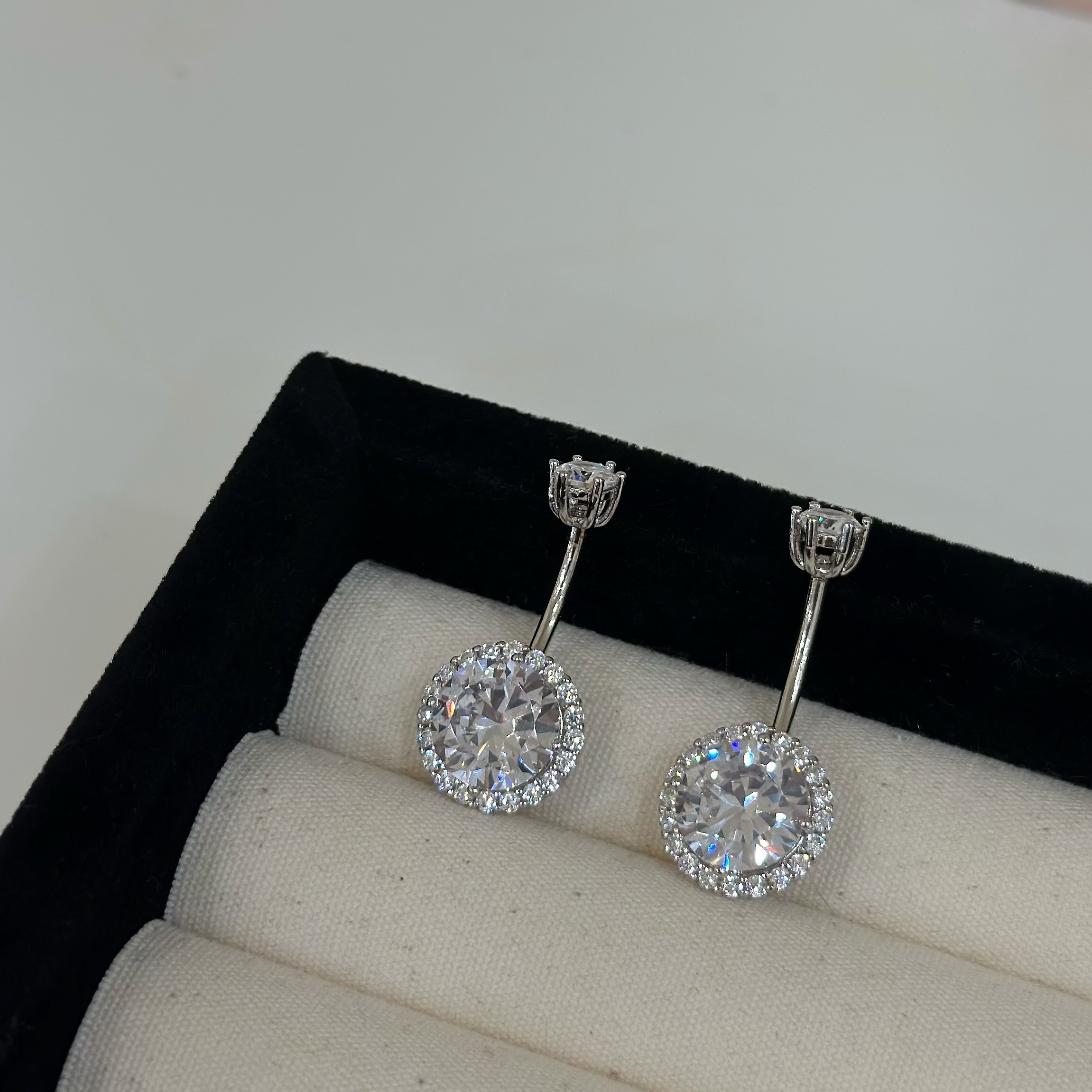 【純銀】圓鑽肚環