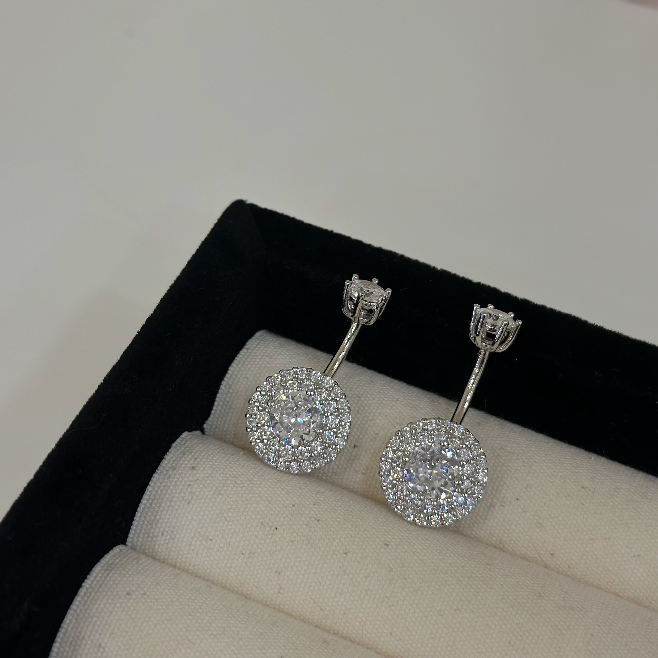 【純銀】雙排滿鑽肚環