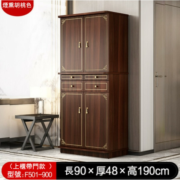 爆款輕奢佛龕 供桌佛臺 財神爺佛櫃 中式立櫃帶門神龕【帶門式】90x48x190cm