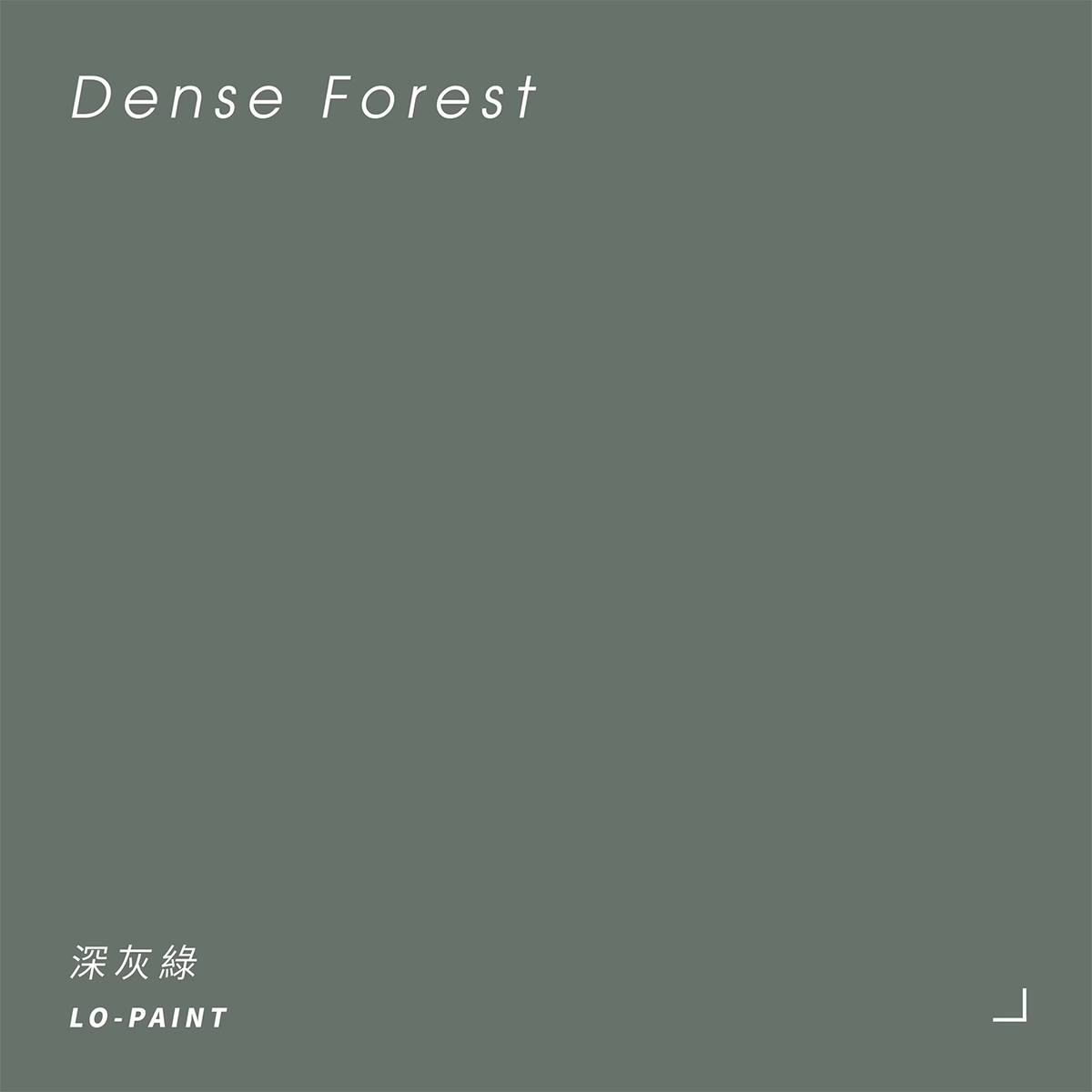 一抹日常｜深灰綠 Dense Forest｜風格油漆試色罐