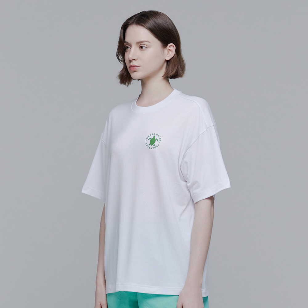 【NATIONAL GEOGRAPHIC】UNI DRYSIL GRAPHIC T-SHIRT Unisex Drysil Graphic Short Sleeve Tee - STORM BLUE