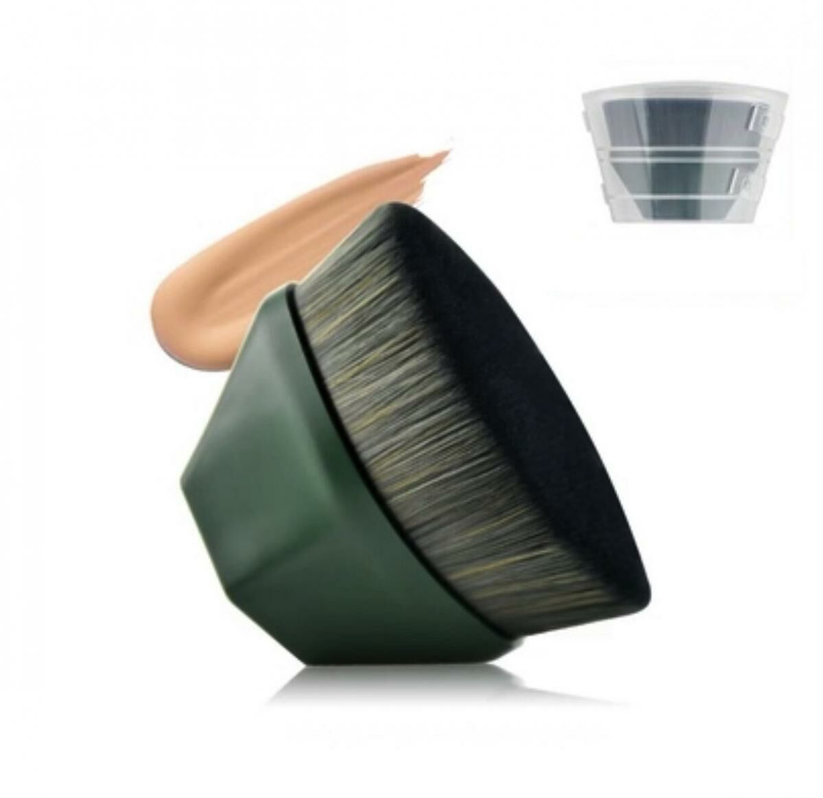 No. 55 Magic Foundation Brush (Green + Storage Box) [Slightly flawed, don't shoot if you mind]
