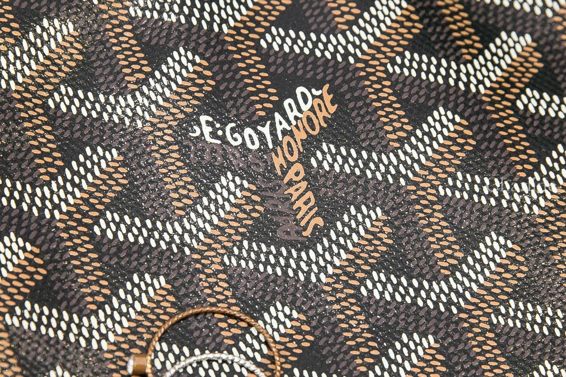 Goyard Sénat Mini Pouch 黑色迷你小牛皮黃色內裡銀色拉鍊零錢包