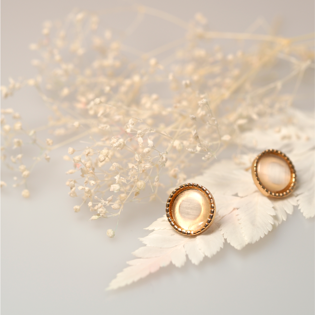 【AOI】凝視・貓眼光感純銀耳飾 -S925純銀