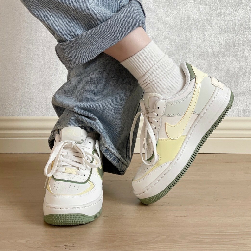 Nike Air Force 1 Shadow Sail & Oil Green 抹茶起司 黃綠 象牙黃 米黃 解構 休閒鞋
