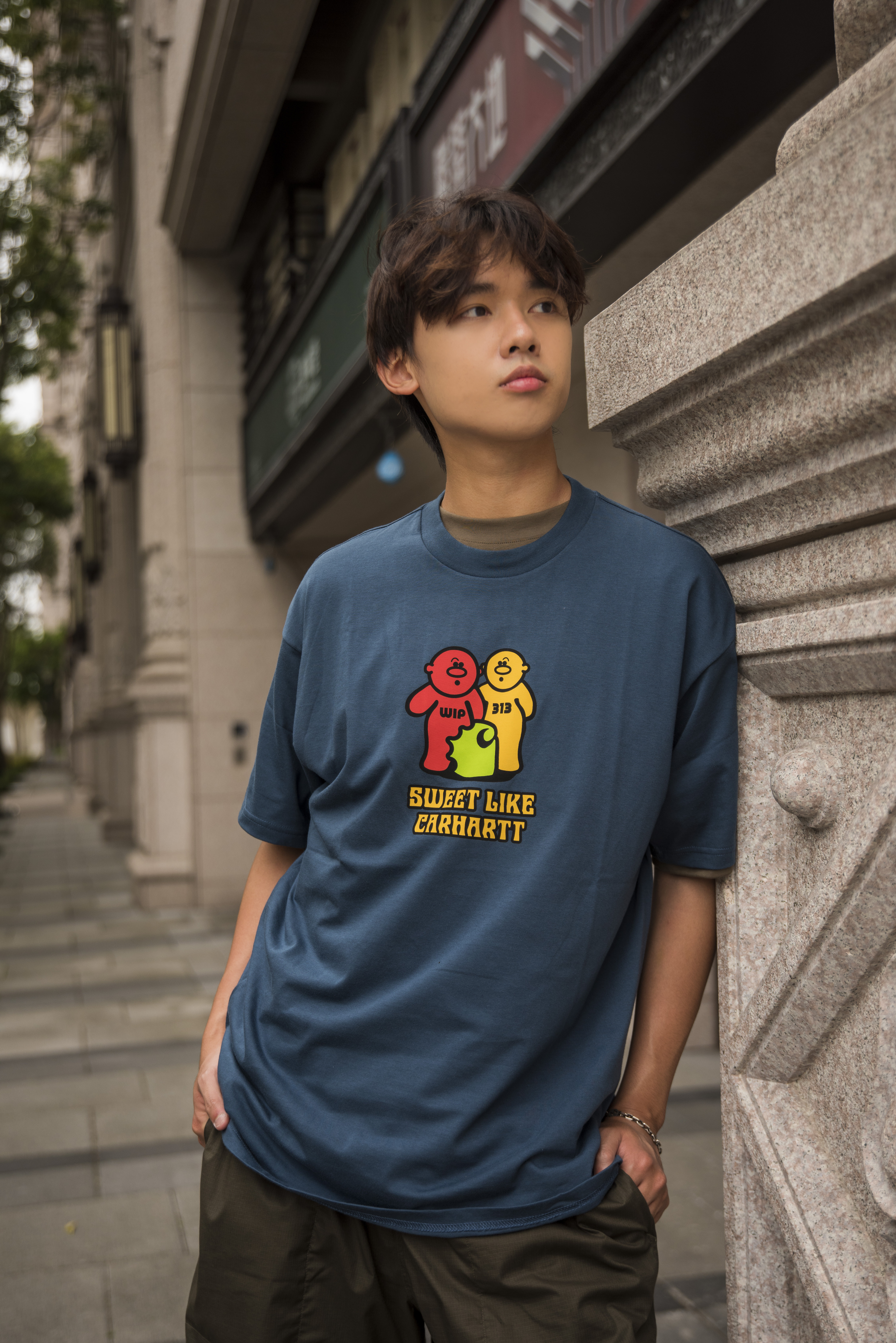 CARHARTT WIP S/S GUMMY T 插圖T 黑/白/黃/藏青-I033164