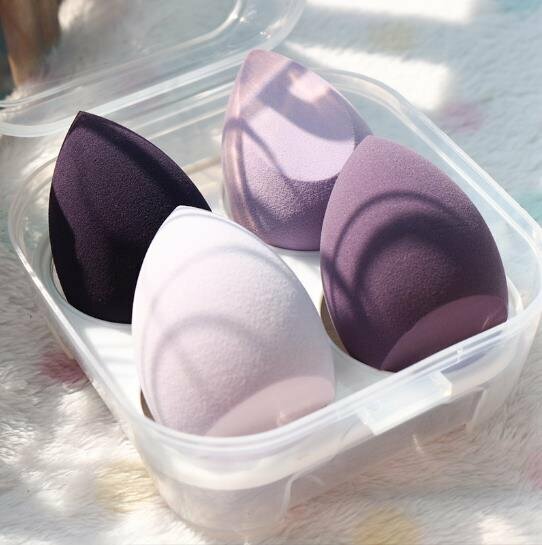Super Elastic Beauty Egg Sponge Set [4 Panels of Light Purple]