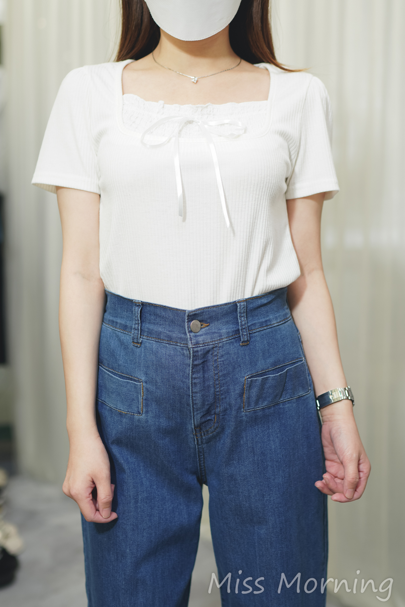 領位絲假2件上衣(13964)