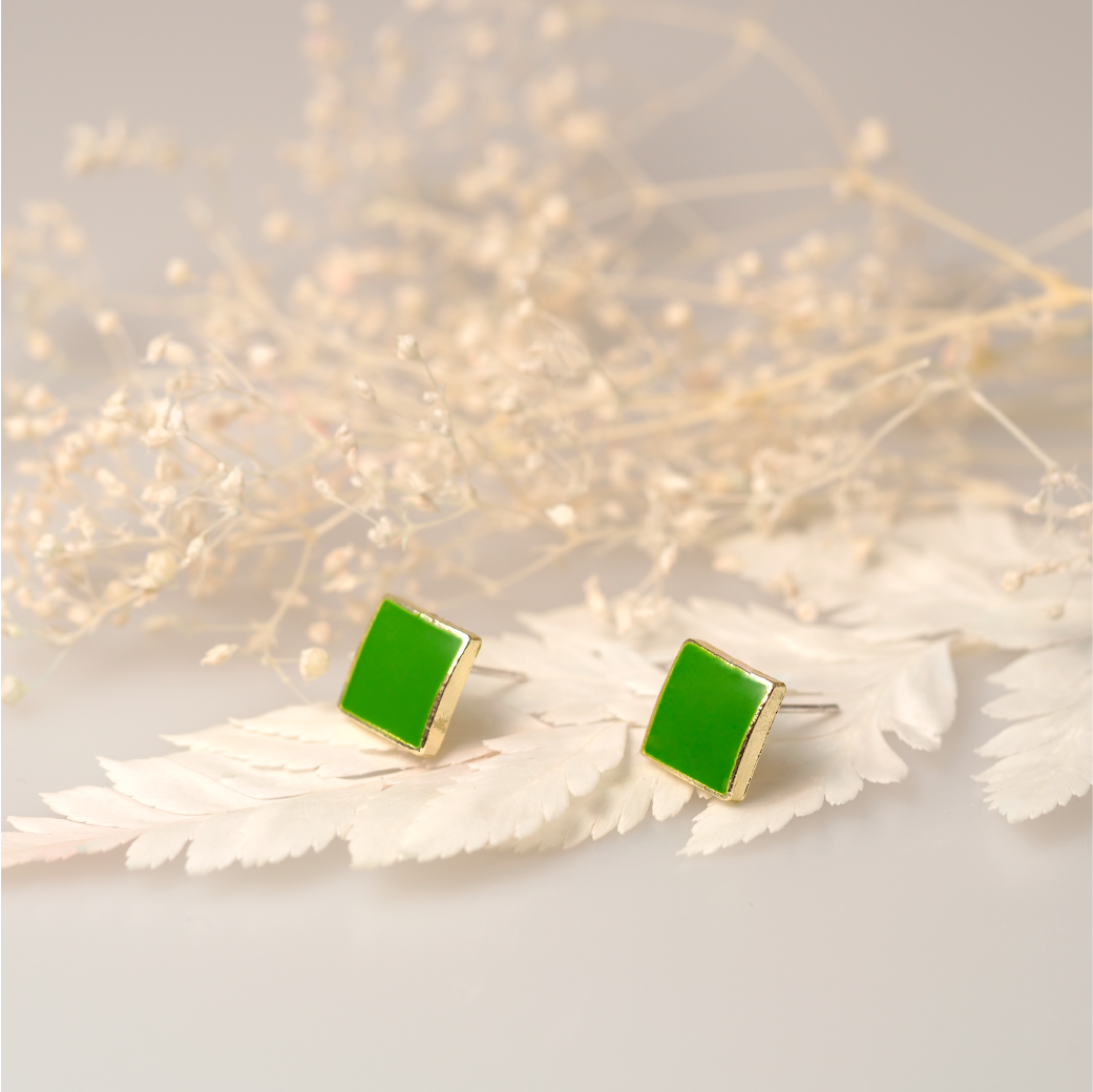 【AOI】焦點・極簡方塊純銀耳飾 -S925純銀