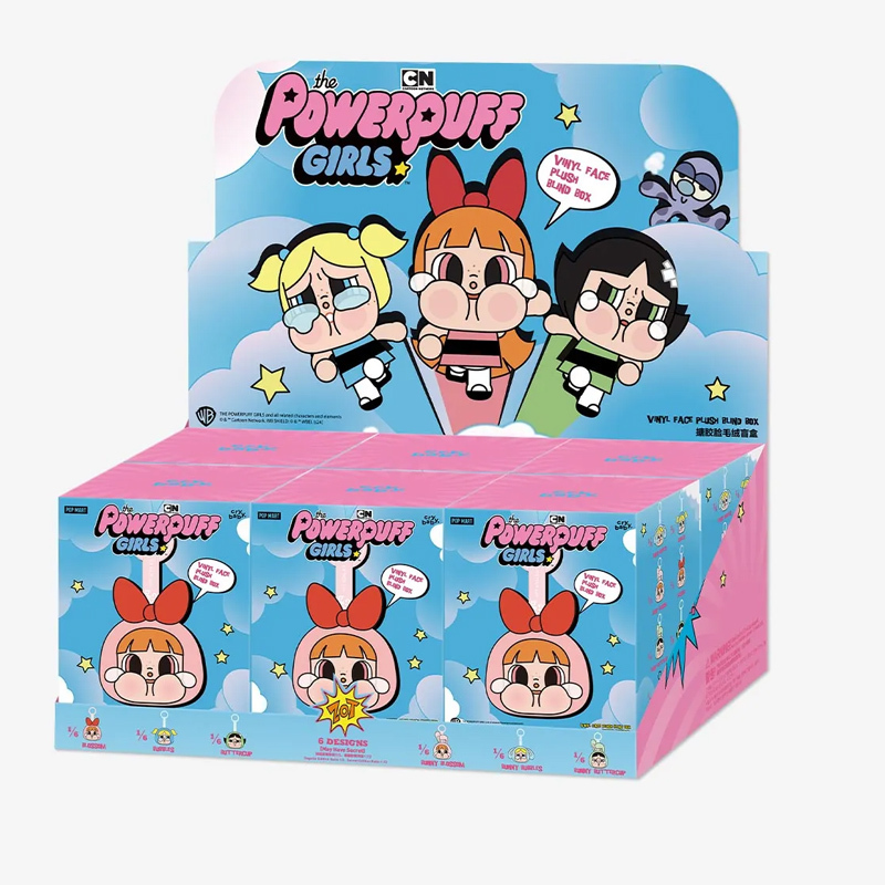 <海外連線代購> (一中6抽不重複) POP MART 泡泡瑪特 X CRYBABY 飛天小女警 搪膠臉毛絨 鑰匙圈 吊飾 掛飾 盒玩 盲盒【PPMT-014】