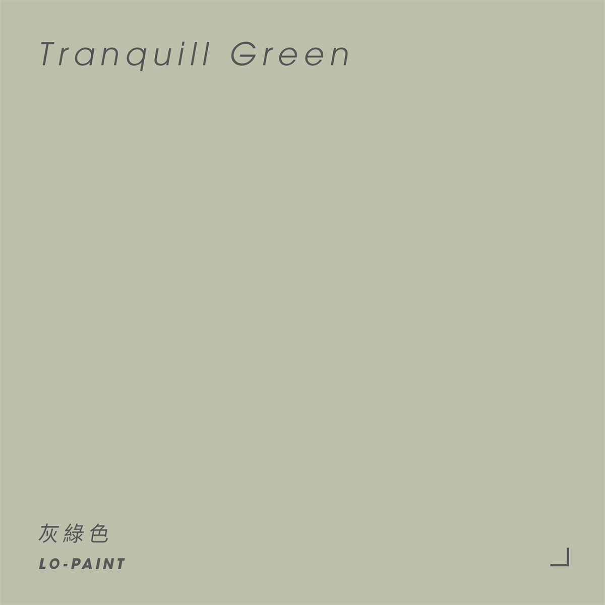 晨霧湖畔｜灰綠色 Tranquill Green｜風格油漆試色罐