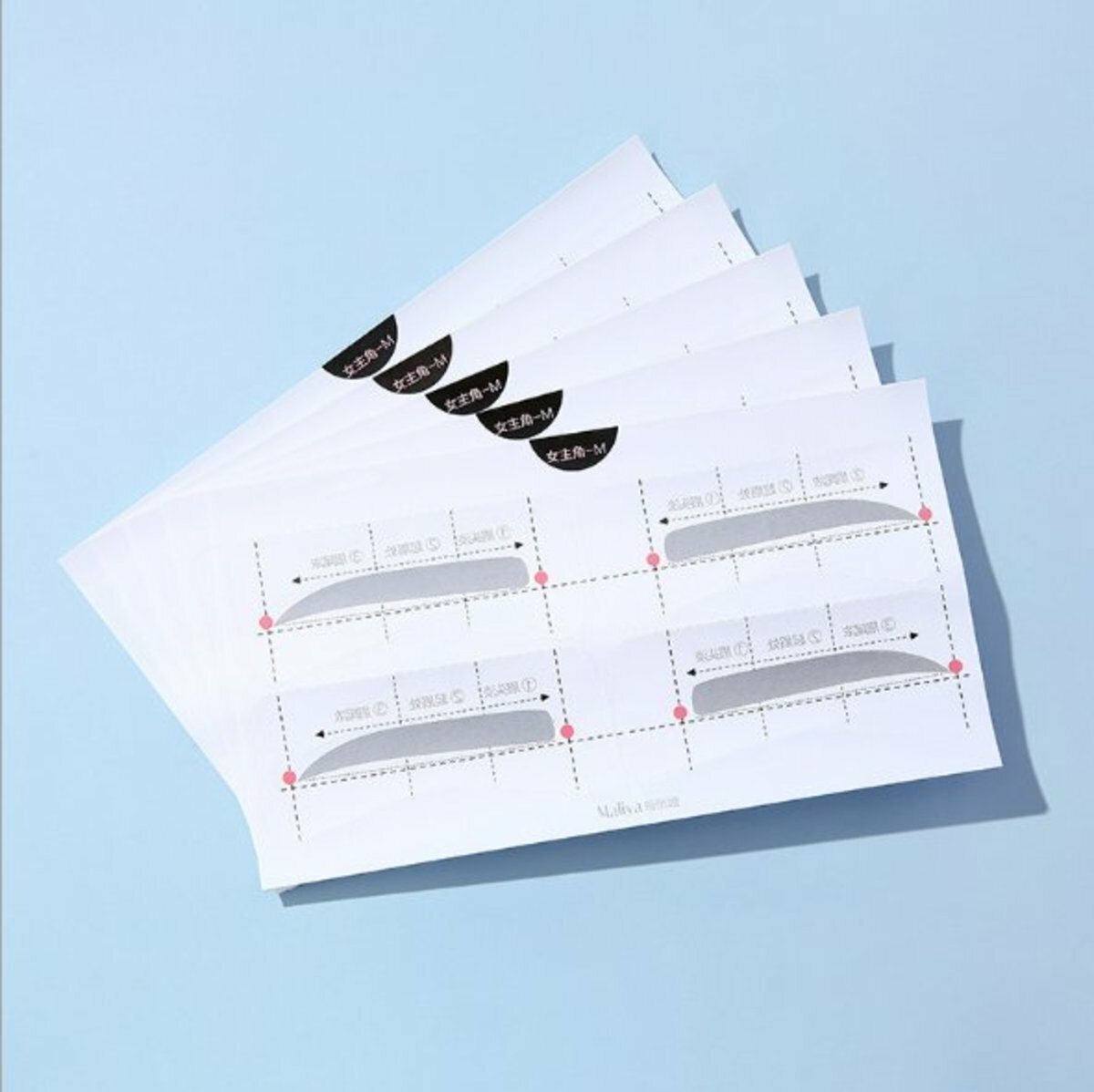 Thrush Card Auxiliary Tools Female Eyebrow Card Eyebrow Painter Thrush Sticker Single Box