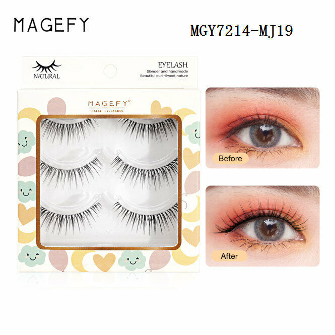 3 pairs of natural false eyelashes (MGY7214-MJ19)
