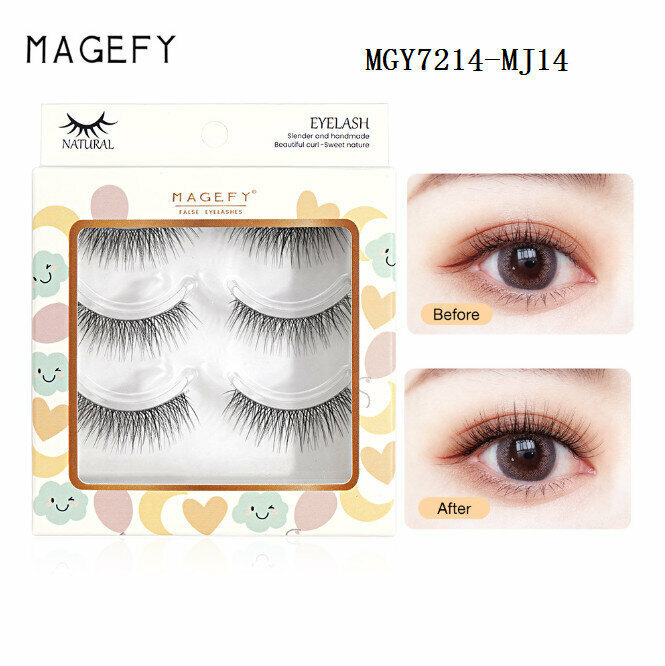 3 pairs of natural false eyelashes (MGY7214-MJ14)