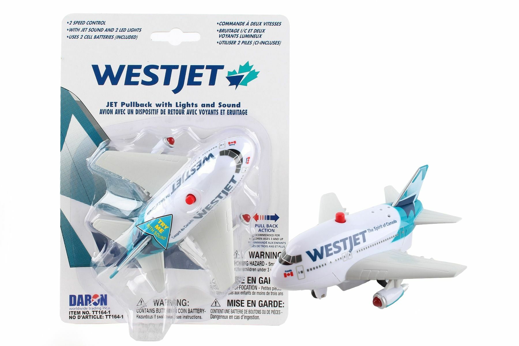 西捷航空 聲光迴力飛機玩具