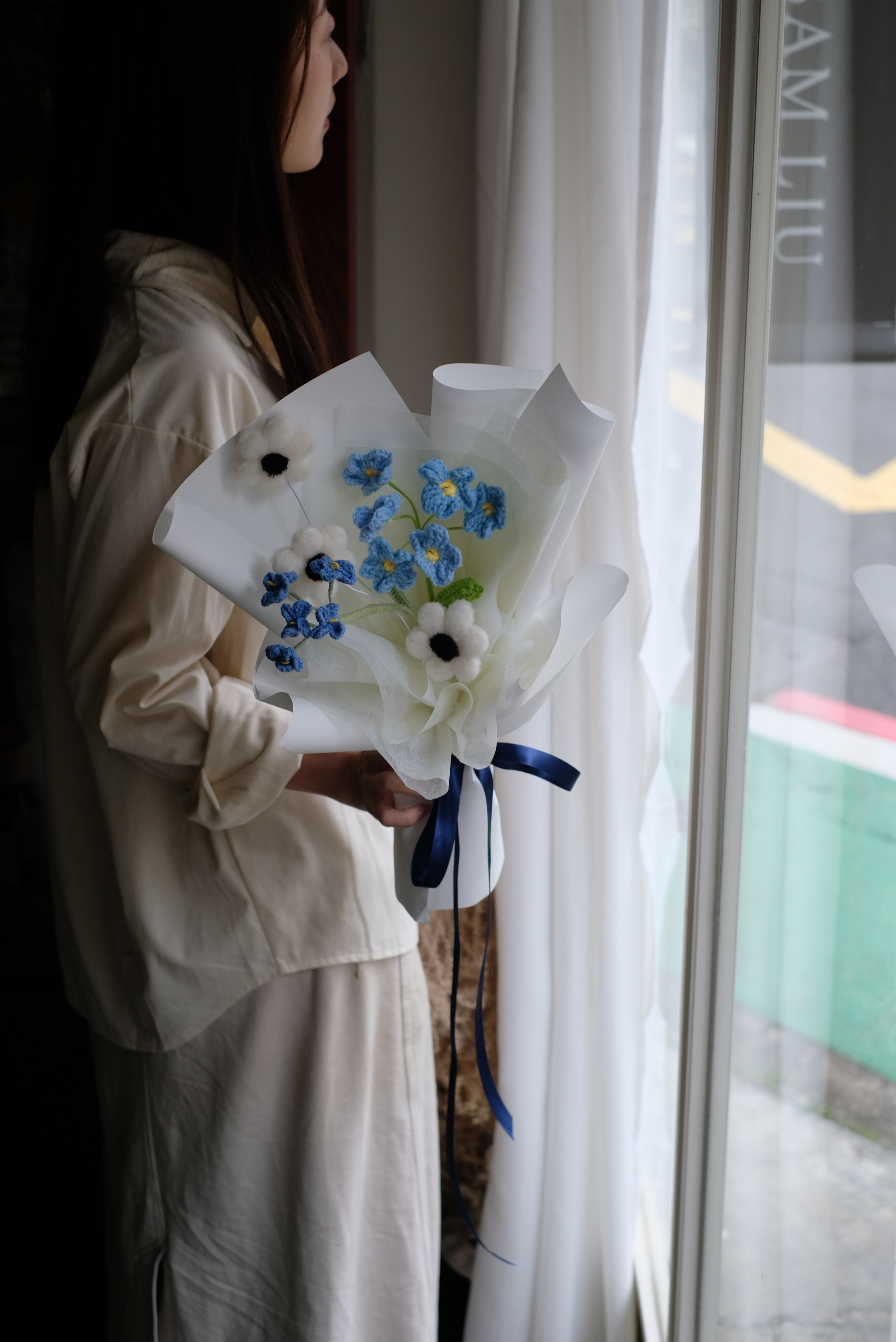 白頭翁｜針織畢業花束