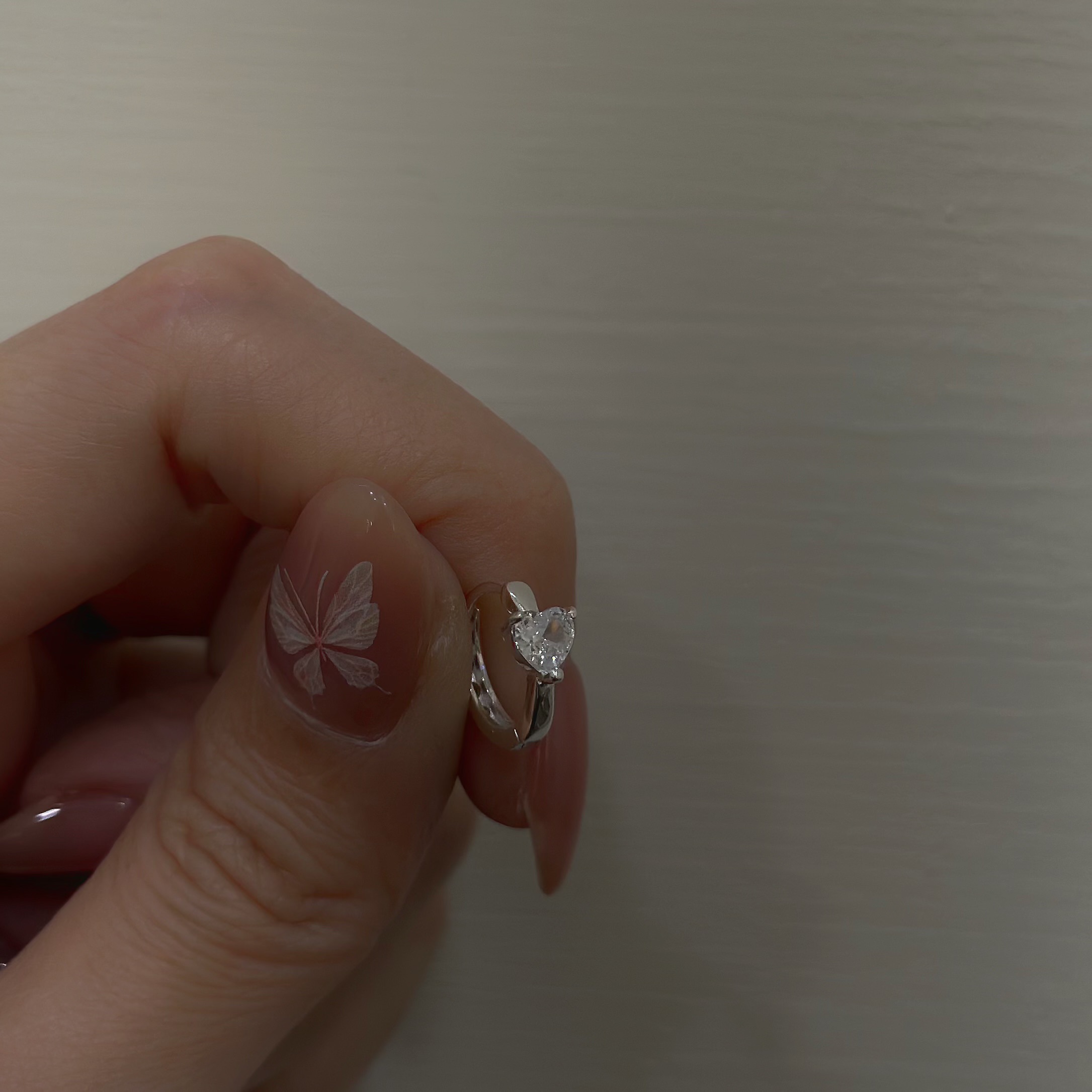 G54愛心鑽純銀易扣