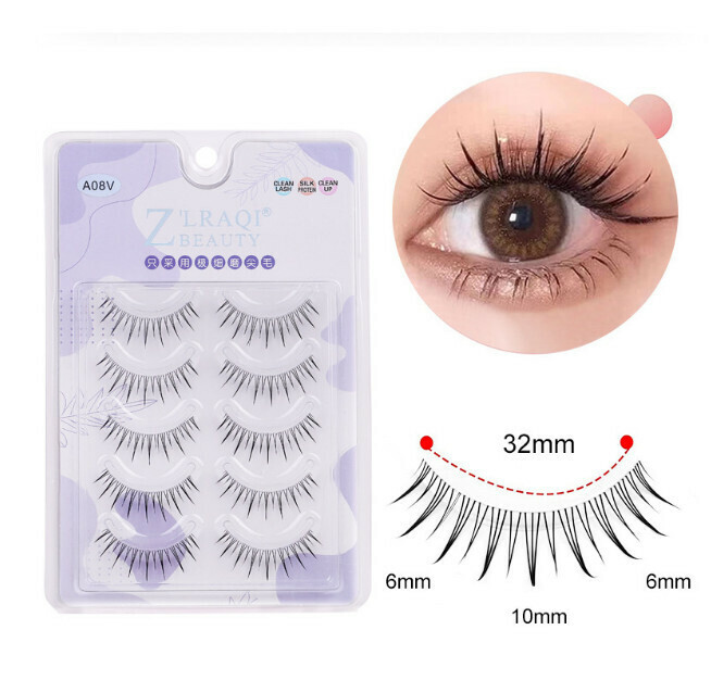 Segmented Self-Extension False Eyelashes (A08V Clear Stem)