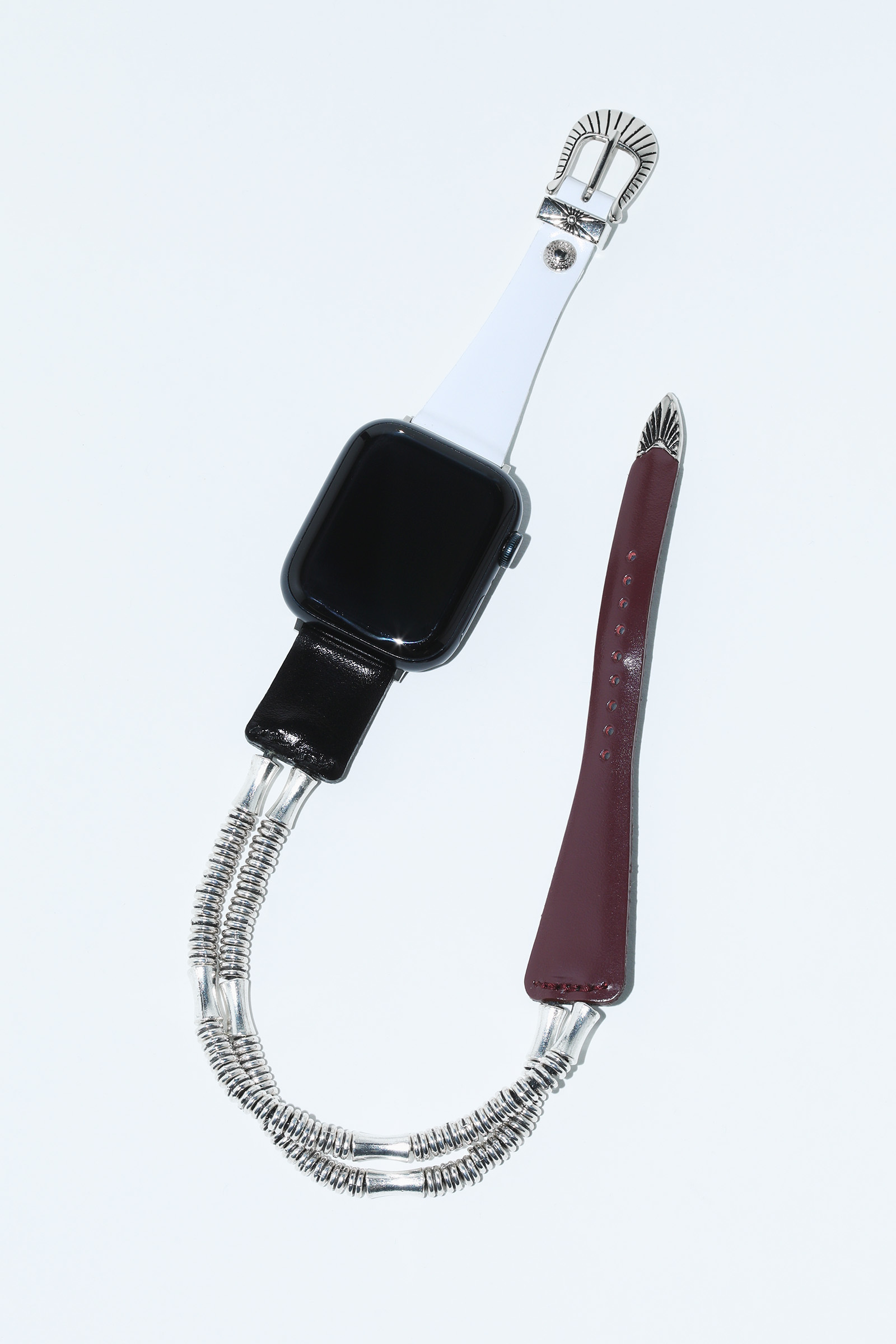 TOGA - 雙簧皮革錶帶(暗紅)