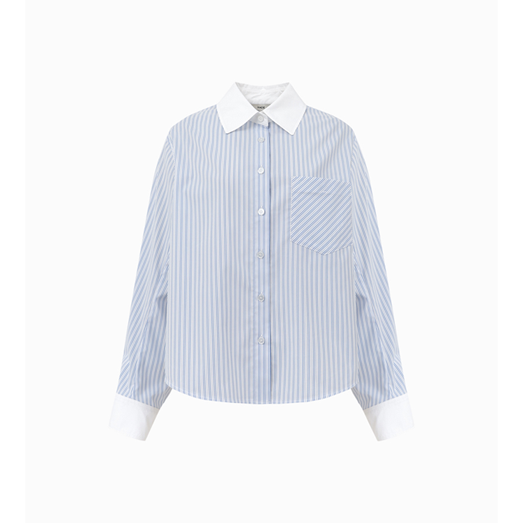 HAILEY 條紋短版襯衫