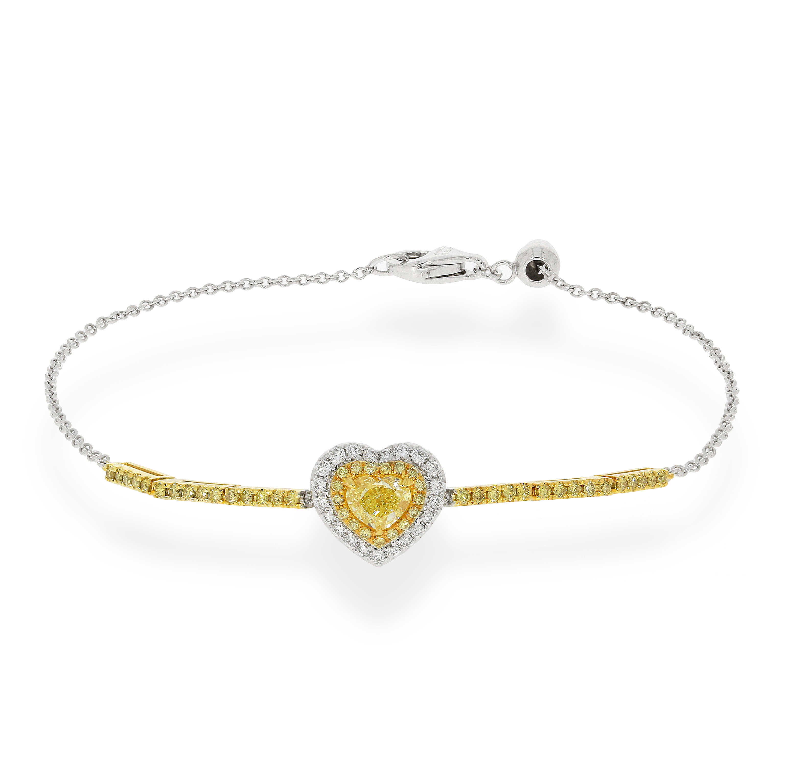 心形黃鑽鑽石手鏈