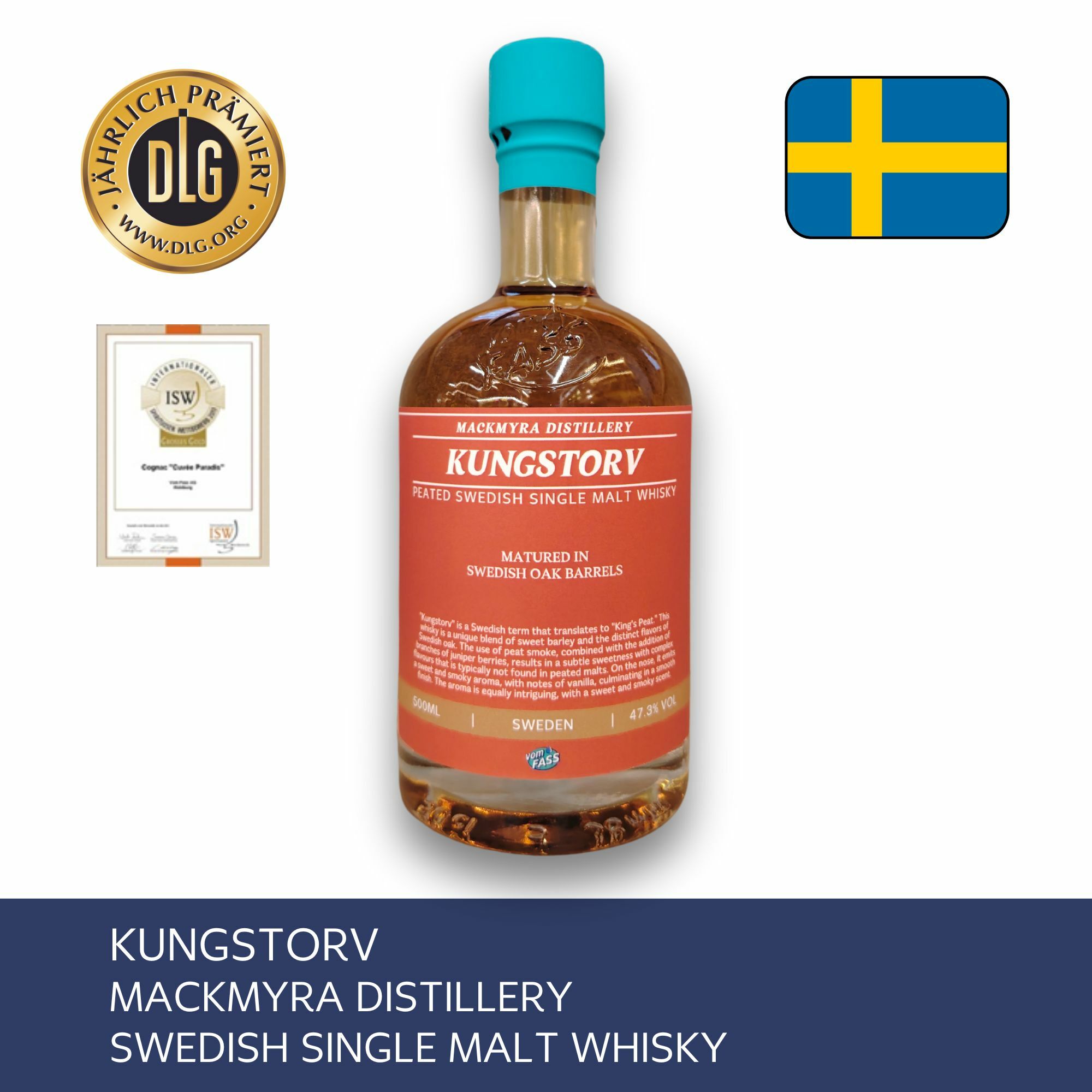 Kungstorv, Mackmyra Distillery, Peated Swedish Single Malt Whisky