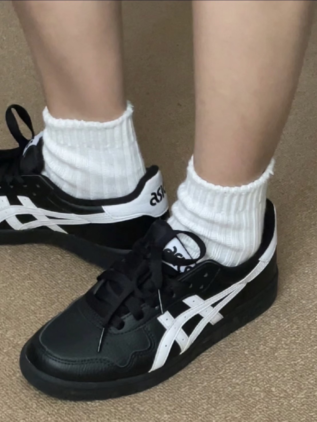 <快速出貨> Asics Japan S 黑色復古皮革板鞋