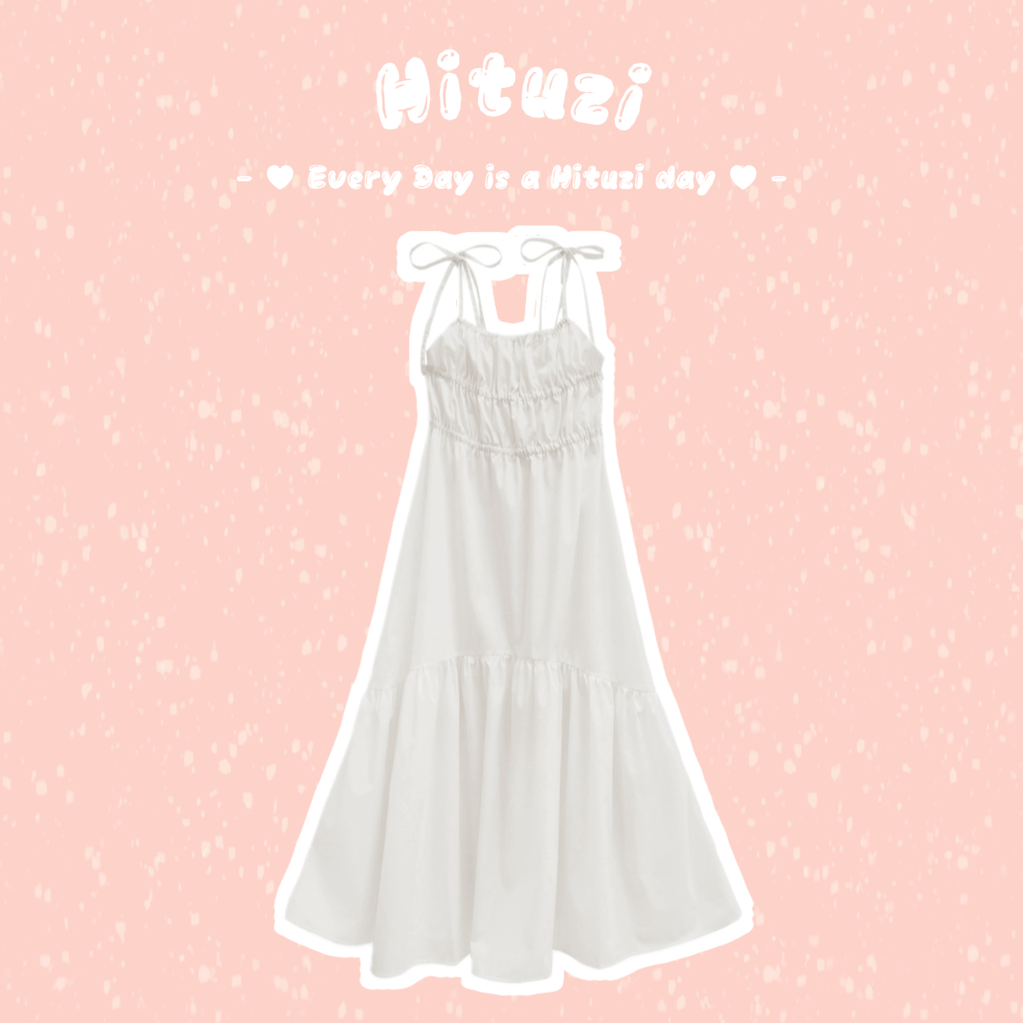 蝴蝶結吊帶層次洋裝