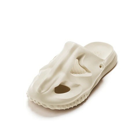 【HelloSlippers  T-Rex Fossil Slide 特殊涼拖鞋 - 奶油白 】