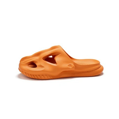 【HelloSlippers  T-Rex Fossil Slide 特殊涼拖鞋 - 橘 】