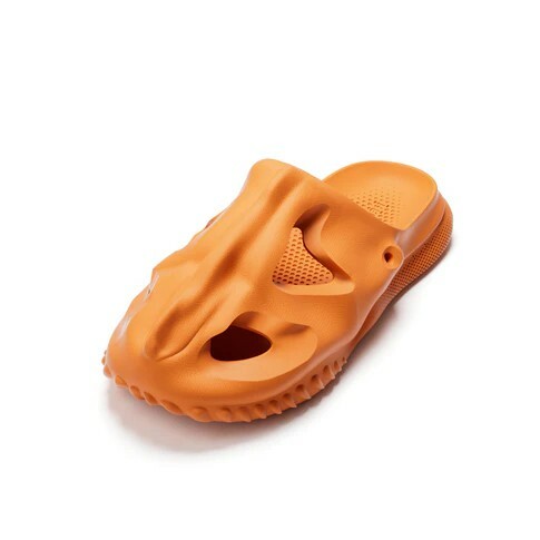 【HelloSlippers  T-Rex Fossil Slide 特殊涼拖鞋 - 橘 】